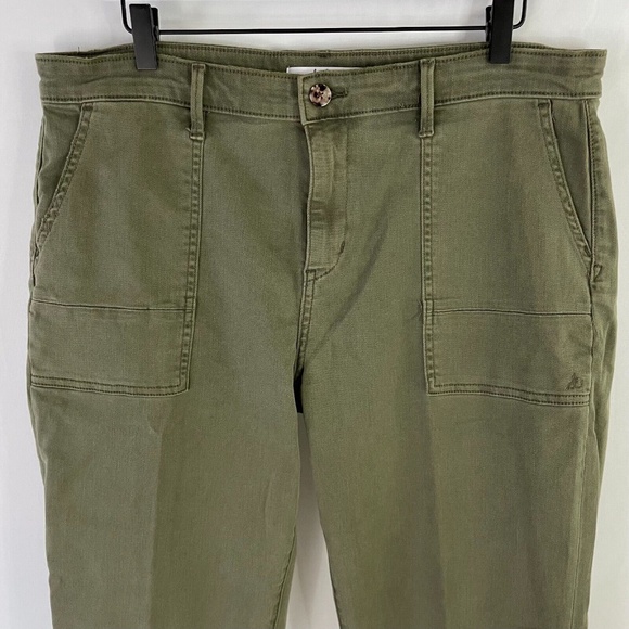 New Sam Edelman Cargo Ankle Pants Utility Crop Pant Moss Green Size 32 - Picture 5 of 16